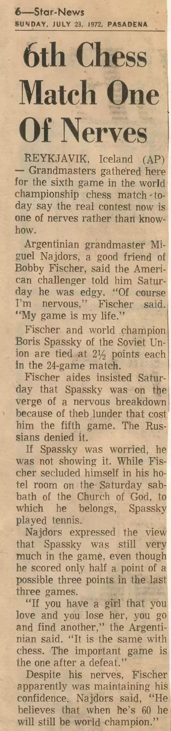 Pasadena Star News, 7-23-72